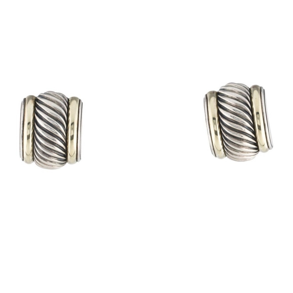David Yurman Vintage Two-Tone Cable Earrings